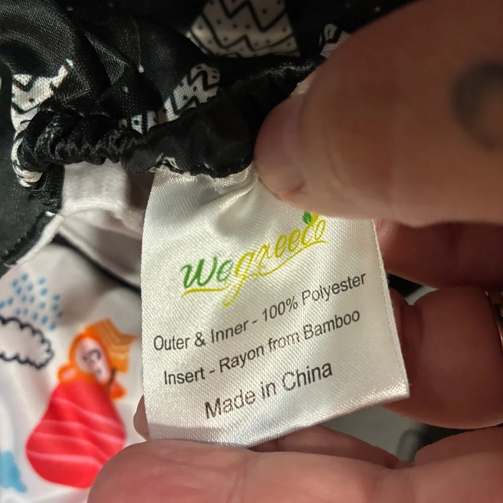 AlvaBaby Wegreeco Cloth Diaper Lot Pocket Inserts Bamboo Rayon OS
